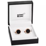 Montblanc Round Onyx Cufflinks, Gold/Black