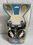 Rare Kids Rabbids Licensed Headphones 3DS DSi Music Players Corded 100db - WHITE