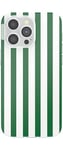 PopSockets Coque pour iPhone 15 Pro Compatible avec MagSafe, Coque de téléphone pour iPhone 15 Pro, Compatible avec Chargement sans Fil, Coque Uniquement – Club Stripe Vert