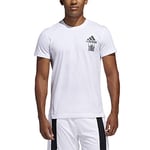 adidas Stay Tuned Tee T-Shirt Homme, White, FR : S (Taille Fabricant : S)