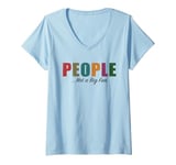 Womens People Not A Big Fan Funny Introvert V-Neck T-Shirt