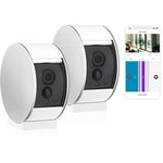 Somfy 1870469 – Pack de 2 Somfy Indoor Camera | Volet Motorisé | Détecteur de Mouvement & vision nocturne | Haut-Parleur & Microphone