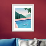 The Art Group Swimming Pool Ii Framed Print MultiColoured