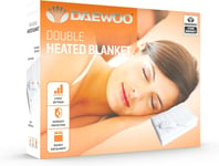 Daewoo Electric Blanket 3 Settings Heated Under Bed Winter Warming 85W - DOUBLE