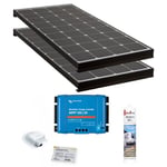 Pack ANTARION BLACK BOOSTER 2x Panneaux Solaires 140W + Régulateur solaire VICTRON 30A