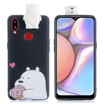 Cute 3D Samsung Galaxy A10s skal - Vit