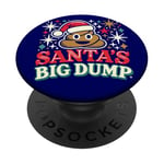 Santa's Big Dump - Funny Xmas Pajamas Christmas Poop PopSockets PopGrip Adhésif