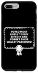 iPhone 7 Plus/8 Plus Crypto Funny Election Quote Voted Most Likely To Buy Bitcoin Case