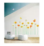 Ambiance Sticker Autocollant Muraux Décoration Adhésifs Fleurs de Jardin Fines et Élégantes Sticker Murale pour Bébé, Chambre d'enfant et Salon - H50 x L70 cm