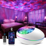 Veilleuse projecteur d'étoiles - Projecteur de lumière galaxie pour chambre  à coucher avec haut-parleur Bluetooth [255]