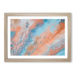 Big Box Art Missing You in Abstract Framed Wall Art Picture Print Ready to Hang, Oak A2 (62 x 45 cm)