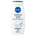 NIVEA Care Shower Creme Soft 250 ml Enriched with Almond Oil Moisturising Gel...