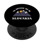 Je préfèrerais être en Slovaquie, tenue de vacances vintage en Slovaquie PopSockets PopGrip Interchangeable