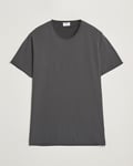 Filippa K Roll Neck Crew Neck T-Shirt Charcoal Grey