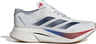 Adidas Men's Adizero Boston 12 Cloud White/Dark Blue/Purple Red, 44 2/3