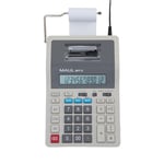 MAUL Calculatrice de Bureau Printing MPP32 | Calculatrice imprimante à 12 Chiffres avec Toutes Les Fonctions commerciales importantes | Impression 2 Couleurs | 2 Lignes/Sec | Gris