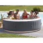 Spa gonflable - Infinite Spa - Xtra rond Bulles 8 places - Anthracite - 240x240x65cm