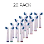 20 Compatible Oral b Braun Toothbrush Heads Replacement Electric Brush Heads