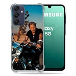 Cokitec Coque Renforcée pour Samsung Galaxy A16 5G Musique Johnny Hallyday Moto