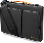 tomtoc 15,4 Housse Sac à Bandoulière Ordinateur pour MacBook Pro 16 Pouces, Ancien MacBook Pro 15, Serviette de Protection pour Microsoft Surface Book 3/2, Dell XPS 15, Sacoche dAccessoire, Noir