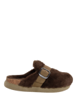 Scholl Ivy Big Buckle Faux Fur Clogs, Khaki