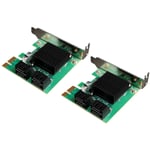 Tlily - 2 PièCes Pcie Vers sata 3.0 Carte D'Extension Pci-E Vers 4 Ports sata 3.0 Adaptateur Sata Carte D'Extension sata 3.0 Adaptateur