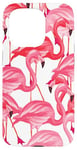 iPhone 15 Pro Flamingo Pattern White Phone Cover Case