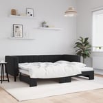 Vidaxl - Furniture Limited - Lit de jour avec lit gigogne noir 80x200 cm