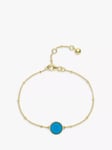 Auree Barcelona Personalised Birthstone Gold Vermeil Beaded Chain Bracelet