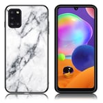 Samsung Fantasy Marble Galaxy A31 kuoret - Valkoinen