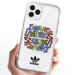 Coque Silicone pour iPhone 11 Pro Imprimé Love Unites Bords Surélevés