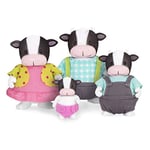 Li'l Woodzeez – W6195 – MoosicalMoo Famille Vache - Comprend 5 Pièces : 4 Figurines Animales Miniatures et un Livre (en anglais) - Dès 3 ans