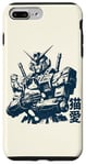 Coque pour iPhone 7 Plus/8 Plus Mecha Anime vintage rétro avec Manga Chat