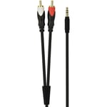 Câble Jack/RCA ESSENTIELB Jack/2 RCA - 1.5m - ecp