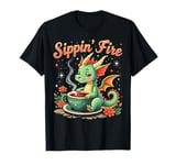 Sippin’ Fire Cute Dragon Tea Lover T-Shirt