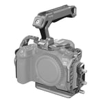 SMALLRIG Cage Kit à Dégagement Rapide HawkLock pour Canon R5 Mark II, Gris Titane, avec Poignée Supérieure et Serre-câble pour HDMI et USB-C, Protection d'Ècran, Plusieurs Points de Montage - 5029