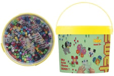 Hama - Maxi Beads - 3000Pcs + 4 Plates In Bucket (388806) /Arts And Crafts