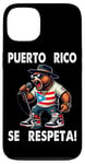 Coque pour iPhone 13 Porto Rico Se Respeta Boricua Bear Drapeau de protestation criant