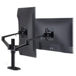 TV mount,Dual Monitor Mount for 17-32 inch LCD LED Monitor Computer PC Screens,Ergonomic Double Arms Stand Desk Mount Bracket Rotate 360 deg, 75x75-100x100mm,Black