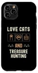 iPhone 11 Pro Cat Lover Cats And Treasure Hunting Metal-Detecting Kittens Case