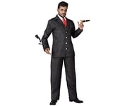 Atosa 60316 Costume Dead Gangster Ghost Man XL Black-Halloween, Men