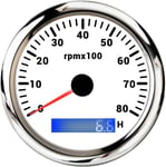 (8K WS)7 värillinen taustavalo 85 mm:n kierroslukumittari merivenemoottoripyöräautoon 3000 4000 6000 7000 8000 RPM Tacho-mittari LCD-tuntimittarilla