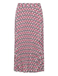 GANT Geometric Print Pleated Skirt Röd