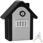 Boite a Cle Securisee Mural Boite a Clé avec Code Numérique & Clés d'urgence, Grand Key Safe Box Format Coffre a Clef Extérieur pour Maison, Bureau,