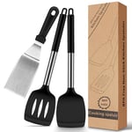 Spatules en Silicone, 2 Spatules de Cuisine en Silicone, Spatula Professional, Spatules Résistantes à la Chaleur sans Plastique BPA, Set d'ustensiles de Cuisine en Silicone