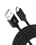 Micro USB Cable 5M, Long Micro Charger Cable, Android Charging Cable Nylon Braided, Compatible With PS4 controller charger cable,Samsung S7/ S6/ S5, Kindle Fire, HTC, Sony