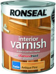 Ronseal Quick Drying Satin Antique Pine Interior Varnish Paint 250ml