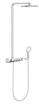 GROHE Rainshower SmartControl 360 DUO - Exposed Shower System with Thermostat (3 Sprays 360 mm Head Shower with White Spray Plate, 2 Sprays 115 mm Hand Shower, Shower Hose 1.75 m), Chrome, 26250LS0