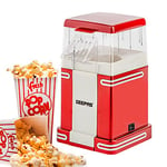 Geepas 1200W Electric Popcorn Maker Machine | Makes Hot, Fresh, Healthy and Fat-Free Theater Style Popcorn Anytime | On/Off Switch, Attractive Design & Oil-Free Popcorn Popper - 2 Years Warranty