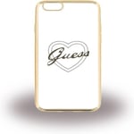 COQUE SOUPLE GUESS AVEC CONTOURS ET COEUR DORE POUR IPHONE 6 PLUS 6S PLUS OR